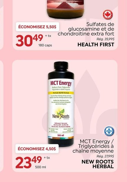 Sulfates de glucosamine et de chondroïtine extr…
