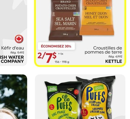 Croustilles de pommes de terre Kettle