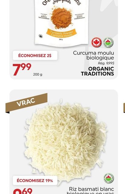 Organic Traditions Curcuma moulu biologique