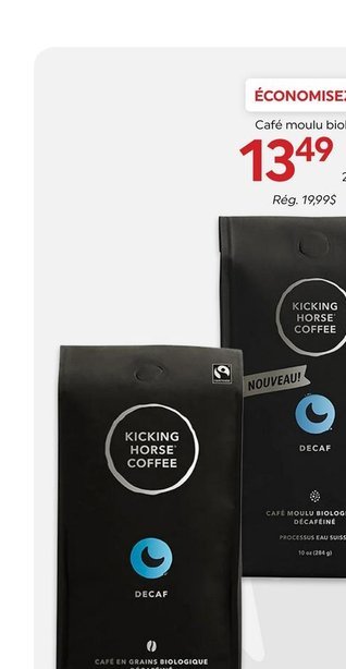 Café moulu biologique KICKING HORSE