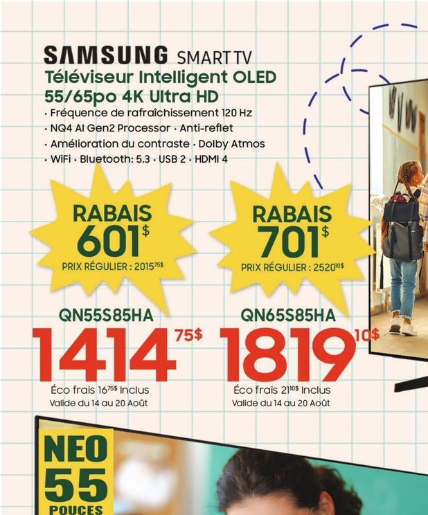 Samsung Smart TV OLED 55 pouces 4K Ultra HD