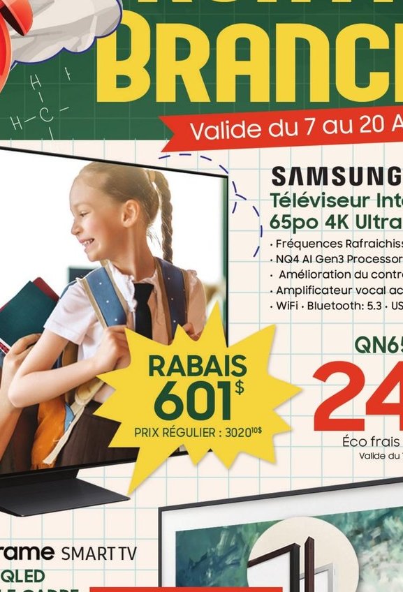 SAMSUNG Smart TV Téléviseur Intelligent OLED 65…