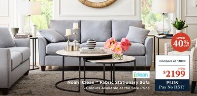Noah IClean™ Fabric Stationary Sofa