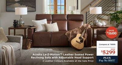 Acadia La-Z-Motion™ Leather Seated Power Reclin…