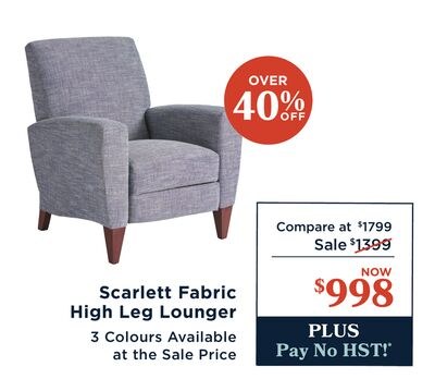 Scarlett Fabric High Leg Lounger