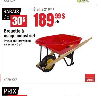 Brouette à usage industriel