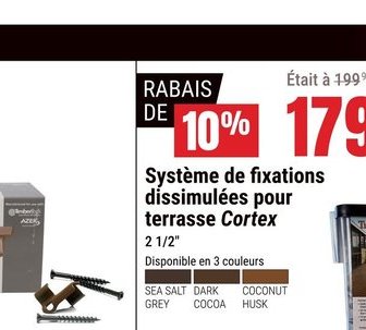 Système de fixations dissimulées pour terrasse …