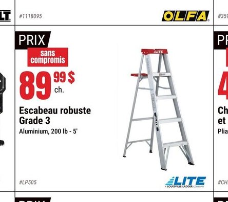 ELITE Escabeau robuste Grade 3