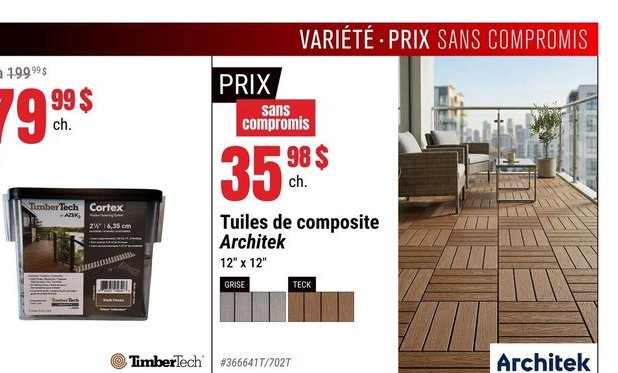 Tuiles de composite Architek