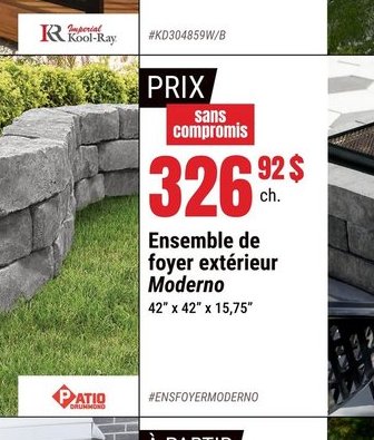Ensemble de foyer extérieur Moderno