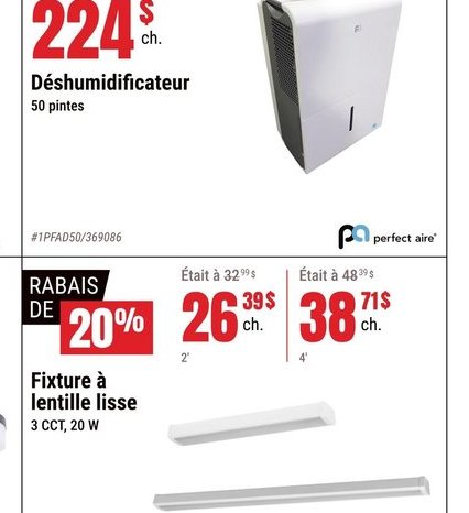 Déshumidificateur Perfect Aire