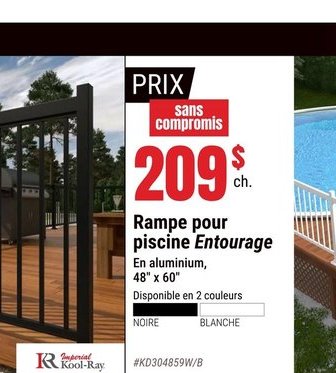 Rampe pour piscine Entourage en aluminium