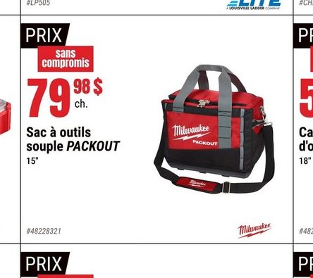 Milwaukee Sac à outils souple PACKOUT