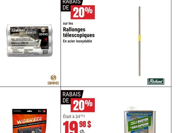 Ensemble de 3 rouleaux Simms