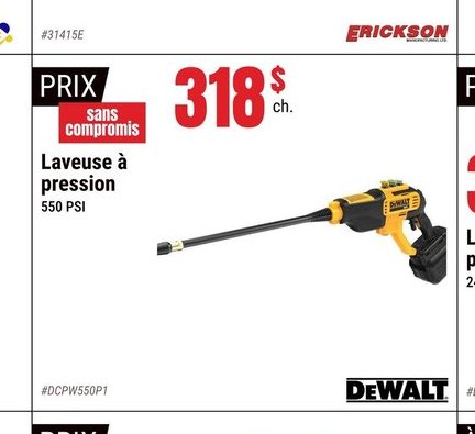 Laveuse à pression 550 PSI