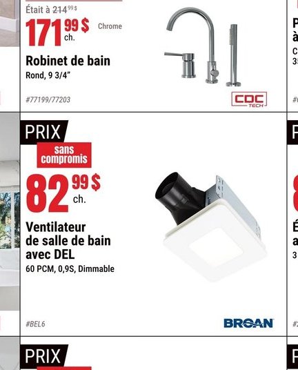 Robinet de bain Rond 9 3/4" Noir