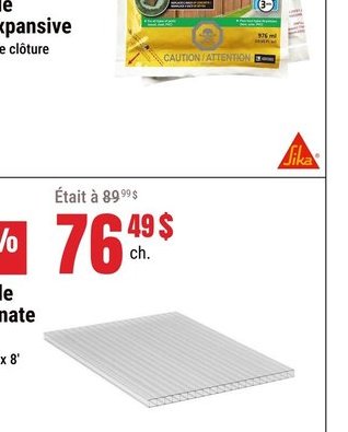 Panneau de polycarbonate Multiwall 6 mm clair 4…