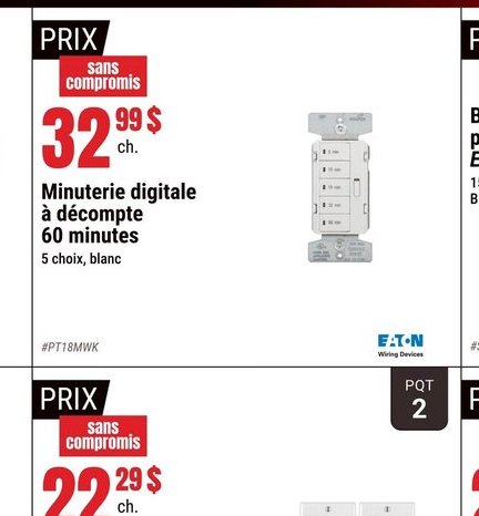 Minuterie digitale à décompte 60 minutes