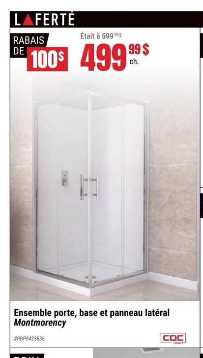 Ensemble porte, base et panneau latéral Montmor…