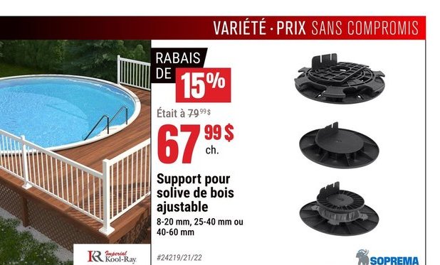 Support pour solive de bois ajustable
