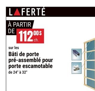 Bâti de porte pré-assemblé pour porte escamotab…