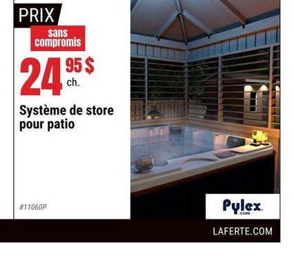 Système de store pour patio