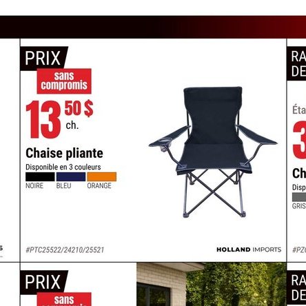Chaise pliante