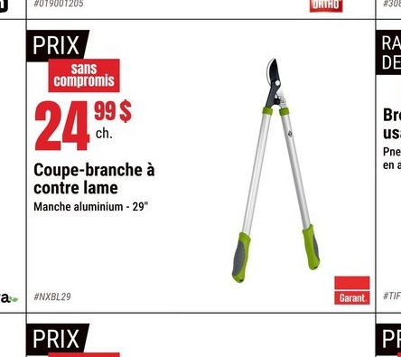 Coupe-branche à contre-lame
