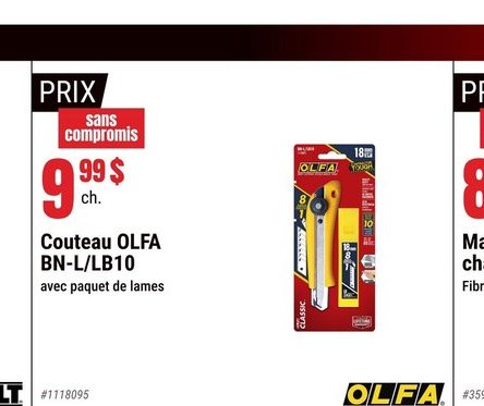 OLFA Couteau BN-L/LB10