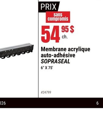 Membrane acrylique auto-adhésive SOPRASEAL