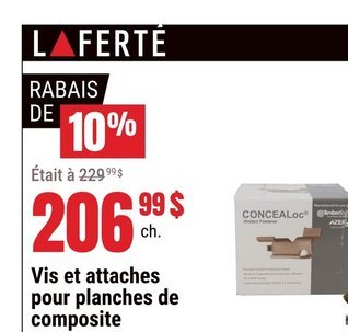 Vis et attaches pour planches de composite Marr…