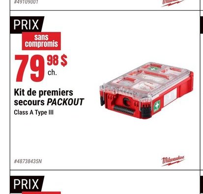 Milwaukee Kit de premiers secours PACKOUT