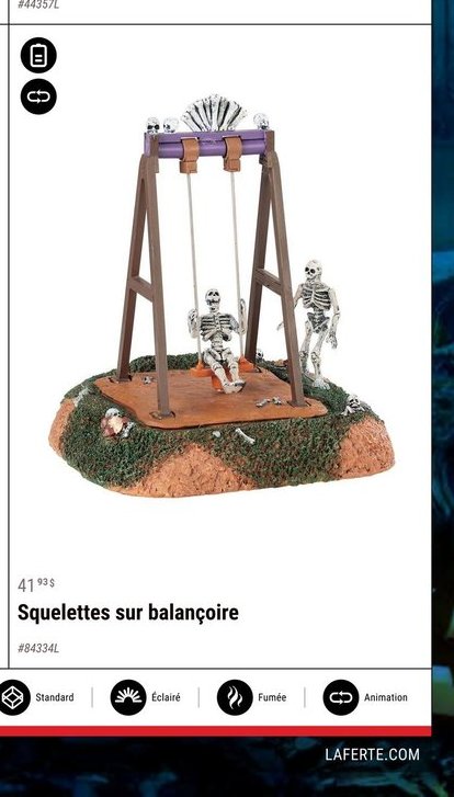 Squelettes sur balançoire