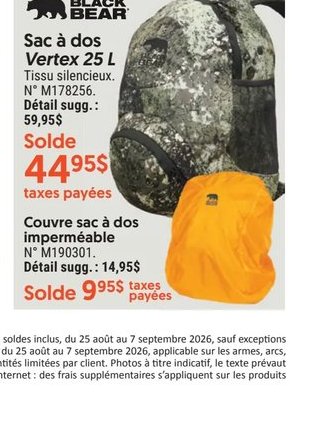 Black Bear Sac à dos Vertex 25 L