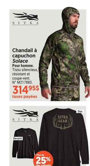 Sitka Chandail à capuchon Solace