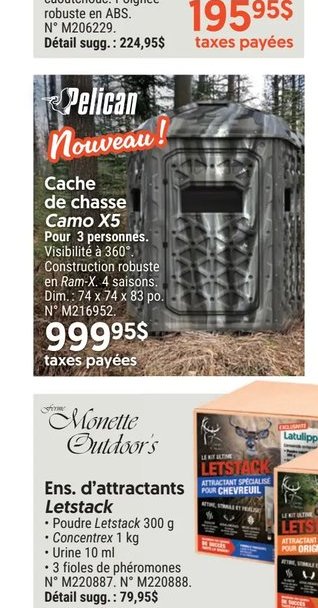 Cache de chasse Camo XL Pelican