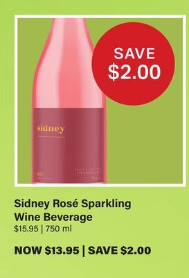 Sidney Rosé Sparkling Wine Beverage