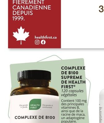 Complexe de B100 Supreme de Health First