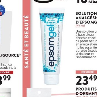 Solution Analgésique d'Epsomavel