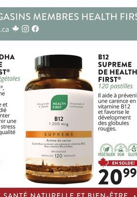 B12 SUPRÊME DE HEALTH FIRST
