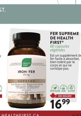 FER SUPRÊME DE HEALTH FIRST