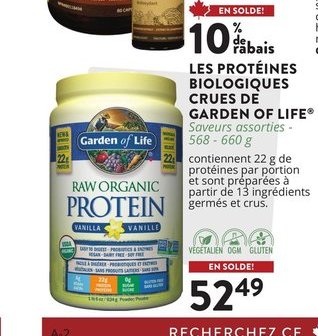 Les Protéines Biologiques Crues de Garden of Li…