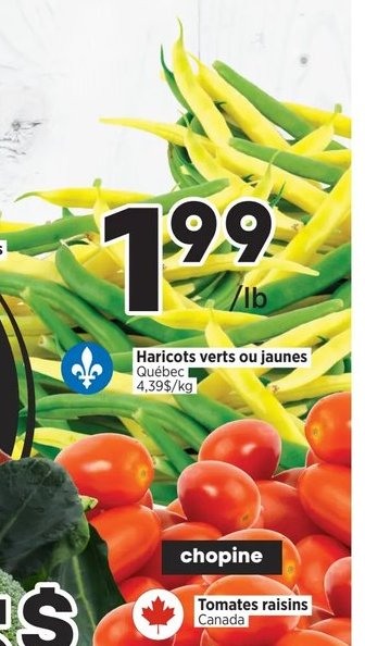 Haricots verts ou jaunes Québec