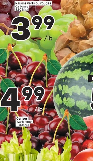 Raisins verts ou rouges Californie