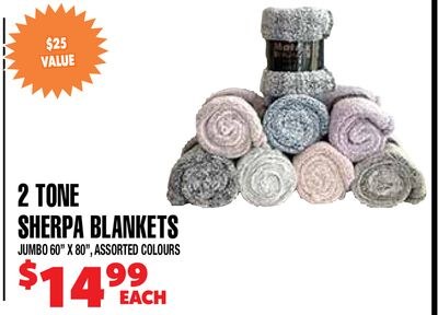 2 TONE SHERPA BLANKETS