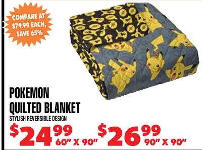 POKEMON QUILTED BLANKET