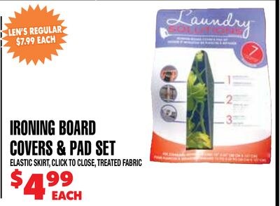 IRONING BOARD COVERS & PAD SET