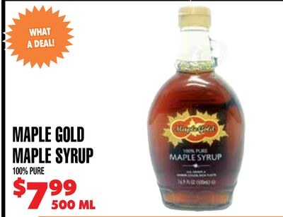MAPLE GOLD MAPLE SYRUP
