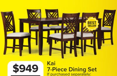 Kai 7-Piece Extendable Dining Set - Brown