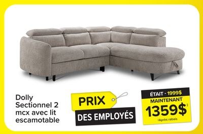 Dolly Sectionnel 2 mcx avec lit escamotable – b…